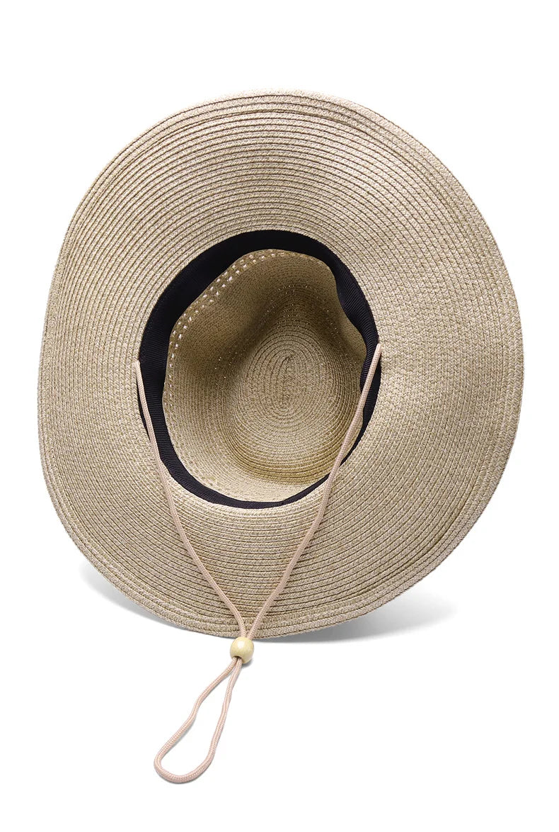 Chapéu Cowboy de Palha Tamanho Grande – Proteção Solar Unissexo