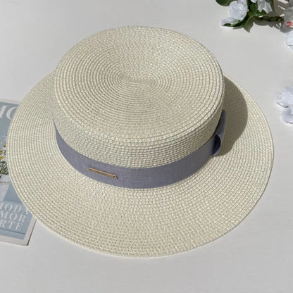 Chapéu Fedora de Palha com Aba Larga - Verão Unissexo