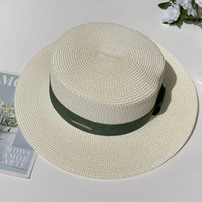 Chapéu Fedora de Palha com Aba Larga - Verão Unissexo