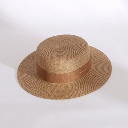 Chapéu Fedora de Palha com Aba Larga - Verão Unissexo