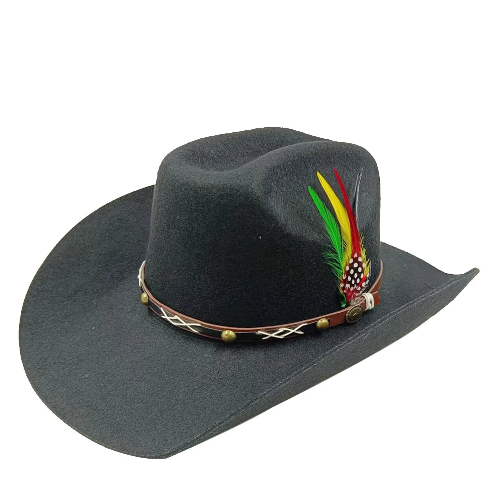 Rolled Brim Jazz Cowboy Hat – Modern Casual Style