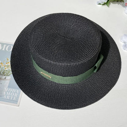 Chapéu Fedora de Palha com Aba Larga - Verão Unissexo