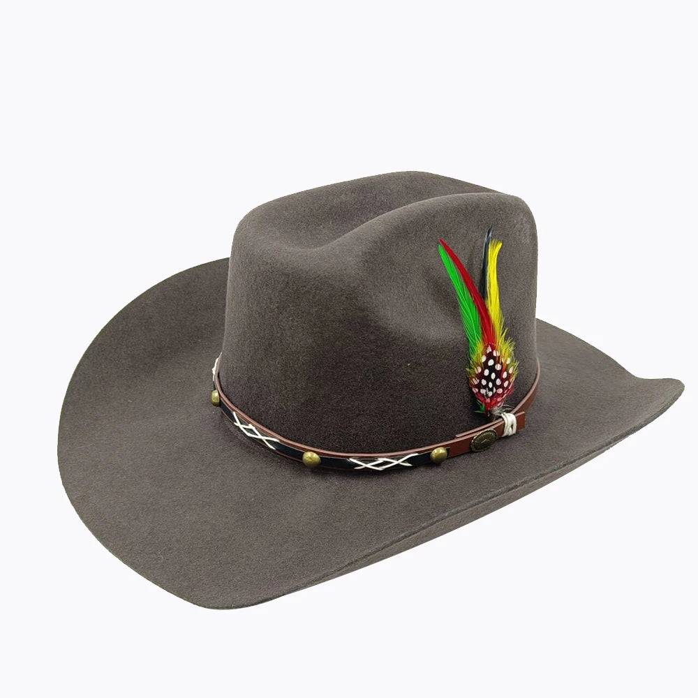 Rolled Brim Jazz Cowboy Hat – Modern Casual Style