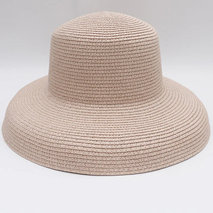 Chapéu de Sol de Palha Aba Larga – Estilo Panama Elegante Feminino
