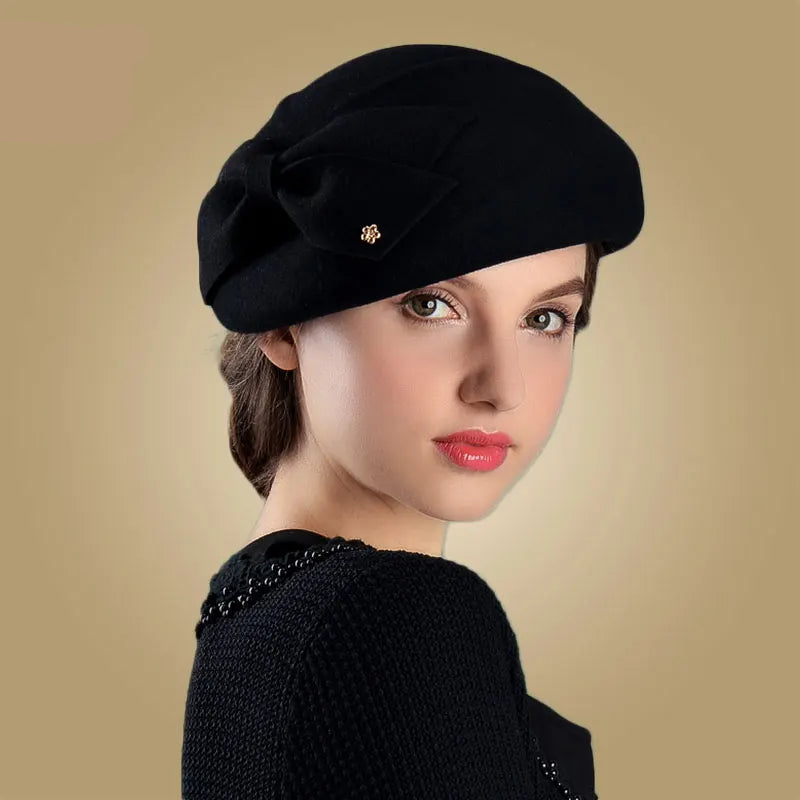 Boina Francesa de Lã Pura – Elegância Vintage