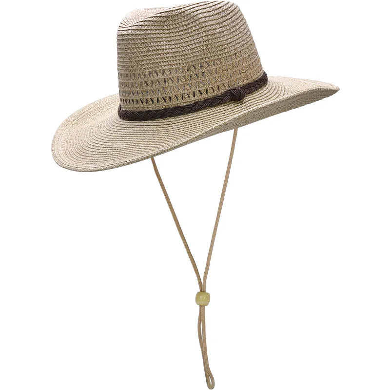 Chapéu Cowboy de Palha Tamanho Grande – Proteção Solar Unissexo