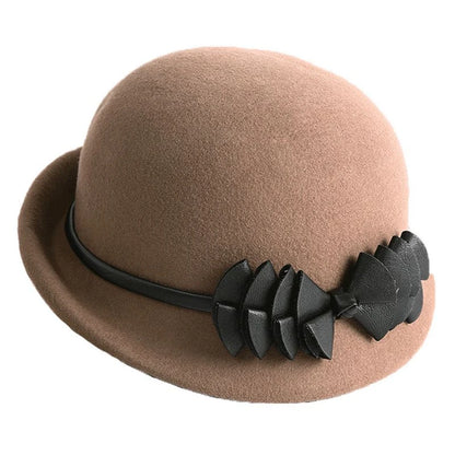 Chapéu Fedora Feminino de Lã Pura - Aba Irregular Elegante