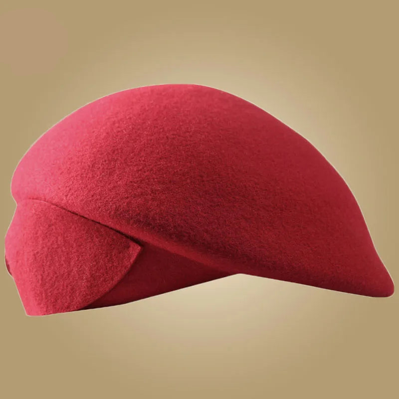 Chapéu Pillbox de Lã Pura com Laço – Elegância Vintage