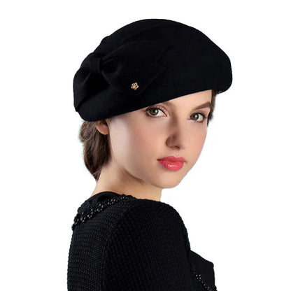 Boina Francesa de Lã Pura – Elegância Vintage