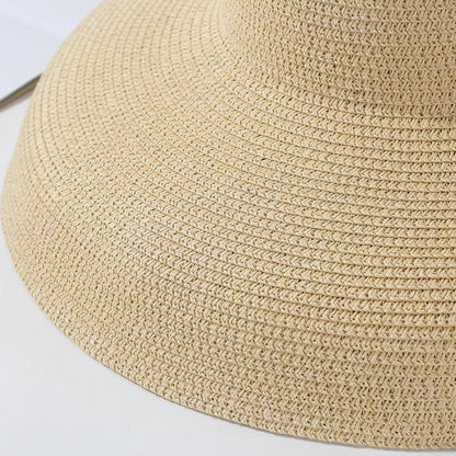 Chapéu de Sol de Palha Aba Larga – Estilo Panama Elegante Feminino