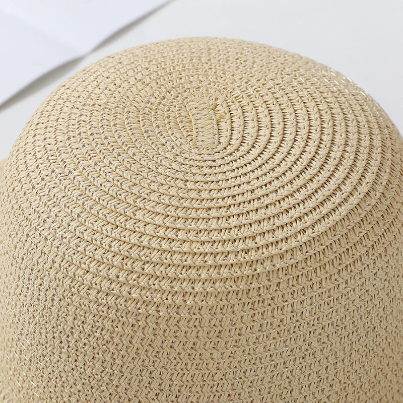 Chapéu de Sol de Palha Aba Larga – Estilo Panama Elegante Feminino