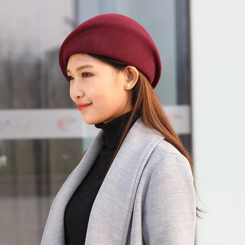 Chapéu Cloche de Lã Australiana – Estilo Chic e Contemporâneo