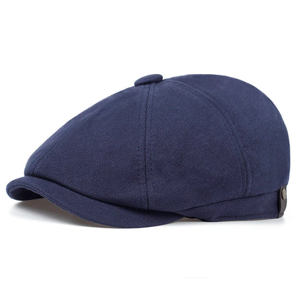 Boina Retro Estilo Britânico Premium – Chapéu Octogonal Espinha de Peixe