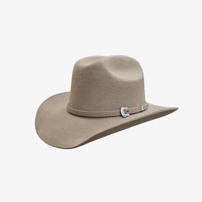 Chapéu Cowboy Lã 100% Aba Curva – Estilo Western Clássico