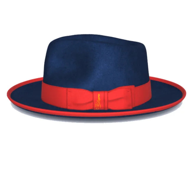Fedora Retro de Lã Pura com Nó – Estilo Jazz Europeu