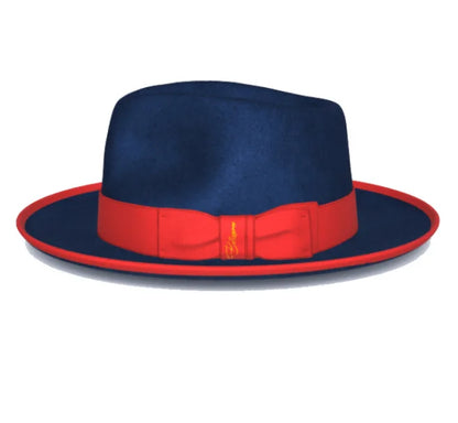 Fedora Retro de Lã Pura com Nó – Estilo Jazz Europeu