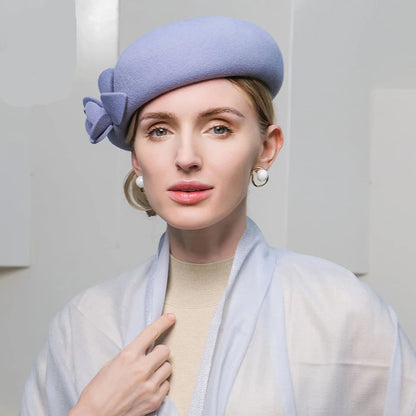 Fascinator Beret with Flower – Formal Elegance