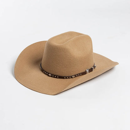 Chapéu Cowboy Lã 100% com Faixa Couro – Estilo Western