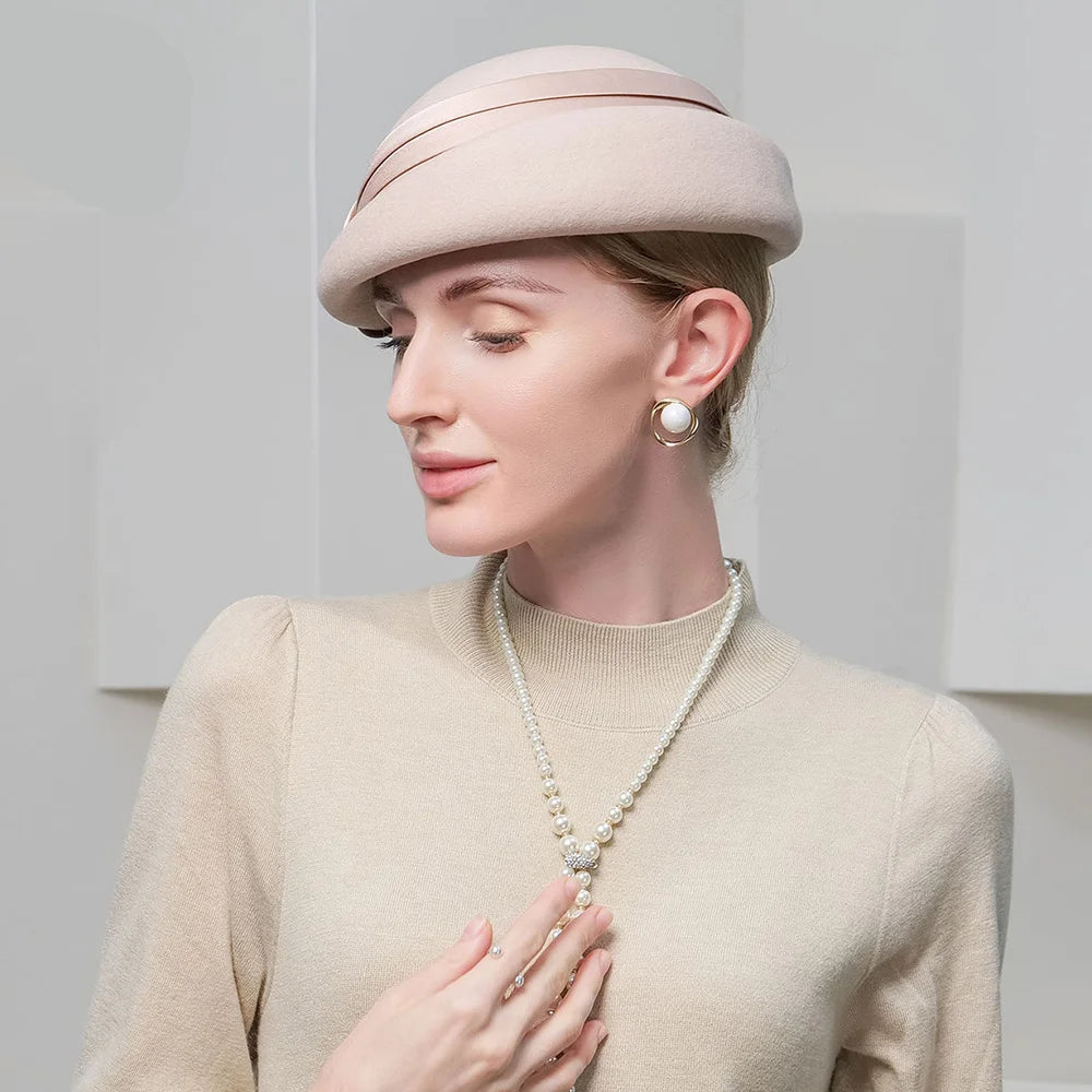 Elegant Wool Pillbox Beret – Sophisticated Style