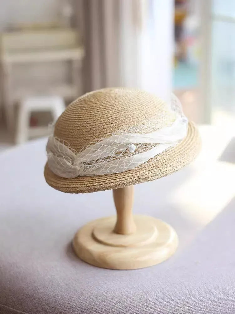 Chapéu Fötr em Ráfia 100% Natural Estilo Francês