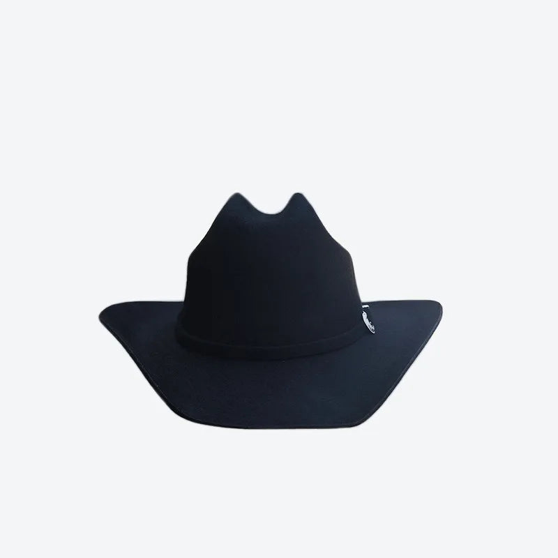 Chapéu Cowboy Lã 100% Aba Curva – Estilo Western Clássico