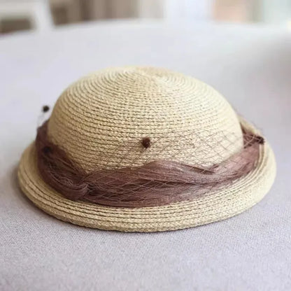 Chapéu Fötr em Ráfia 100% Natural Estilo Francês