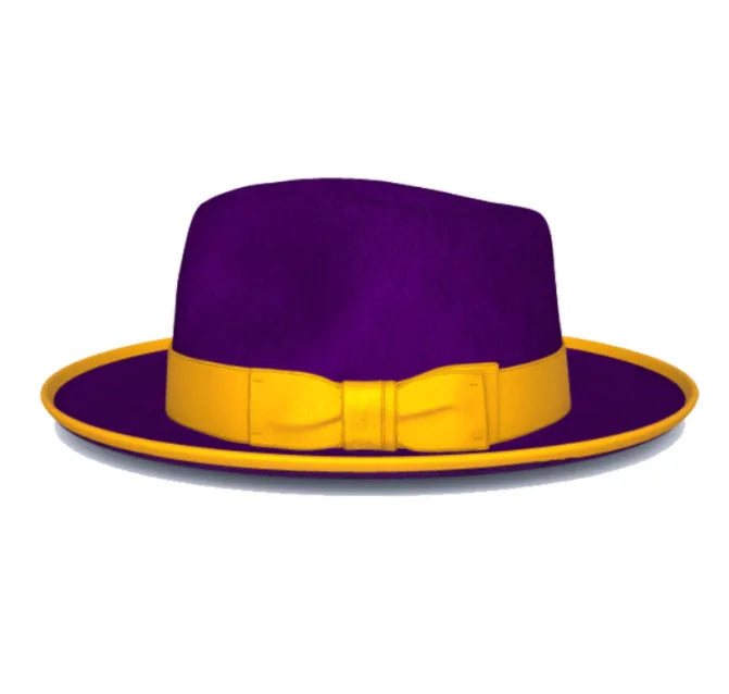 Fedora Retro de Lã Pura com Nó – Estilo Jazz Europeu