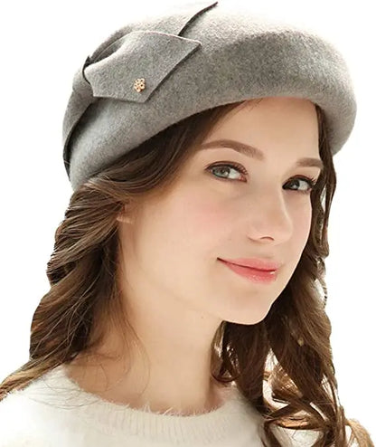 Boina Francesa de Lã Pura – Elegância Vintage