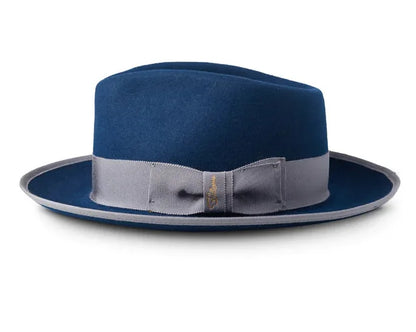 Fedora Retro de Lã Pura com Nó – Estilo Jazz Europeu