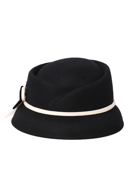 Chapéu Bowler com Flor e Laço – Elegância Formal