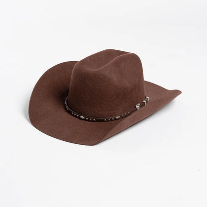 Chapéu Cowboy Lã 100% com Faixa Couro – Estilo Western