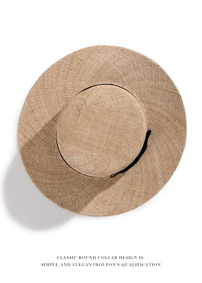 Chapéu Panamá Clássico de Palha Natural com Laço – Praia Unissexo