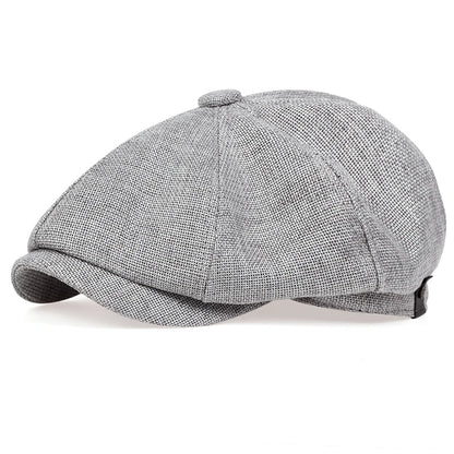 Boina Retro Estilo Britânico Premium – Chapéu Octogonal Espinha de Peixe