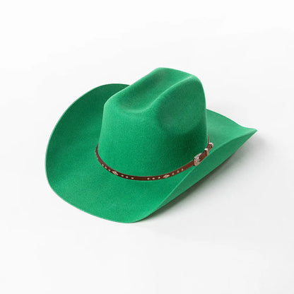 Chapéu Cowboy Lã 100% com Faixa Couro – Estilo Western