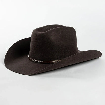 Chapéu Cowboy de Lã Pura – Estilo Western Vintage