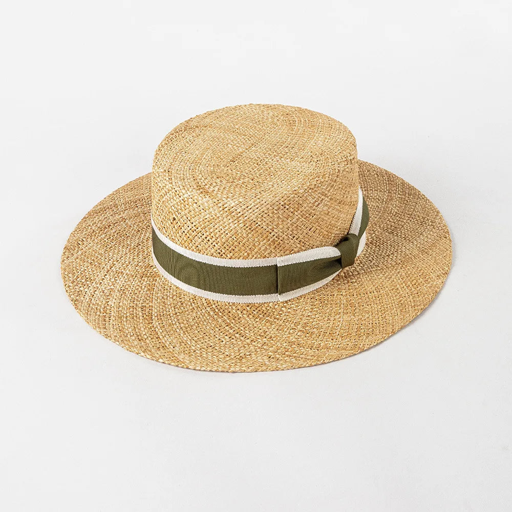 Chapéu Panamá Clássico de Palha Natural com Laço – Praia Unissexo