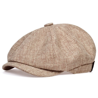 Boina Retro Estilo Britânico Premium – Chapéu Octogonal Espinha de Peixe
