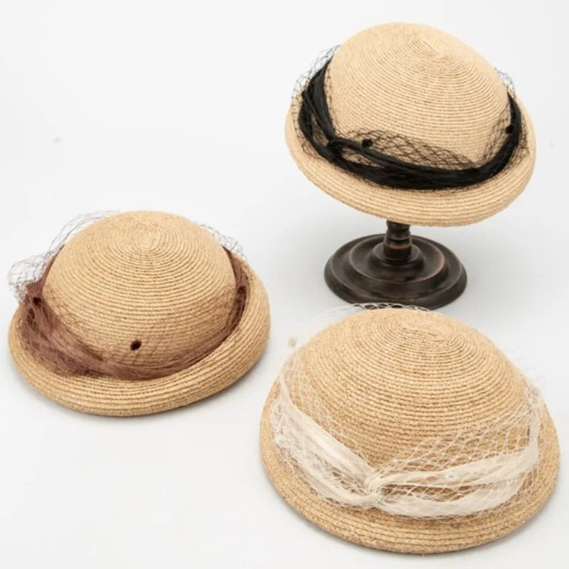 Chapéu Fötr em Ráfia 100% Natural Estilo Francês