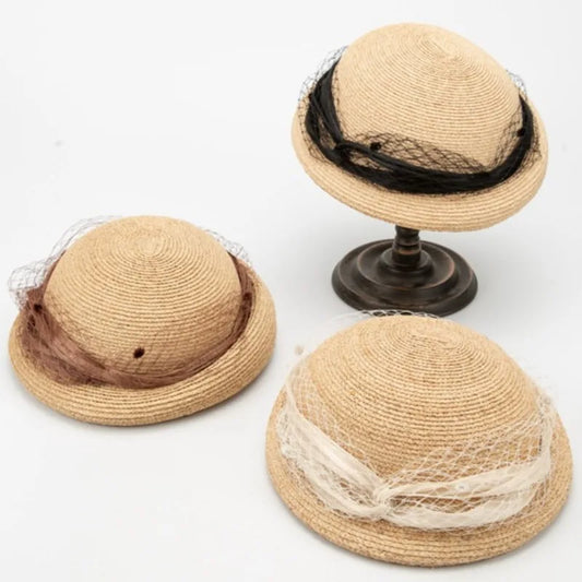 Chapéu Fötr em Ráfia 100% Natural Estilo Francês