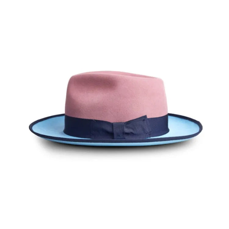 Fedora Retro de Lã Pura com Nó – Estilo Jazz Europeu