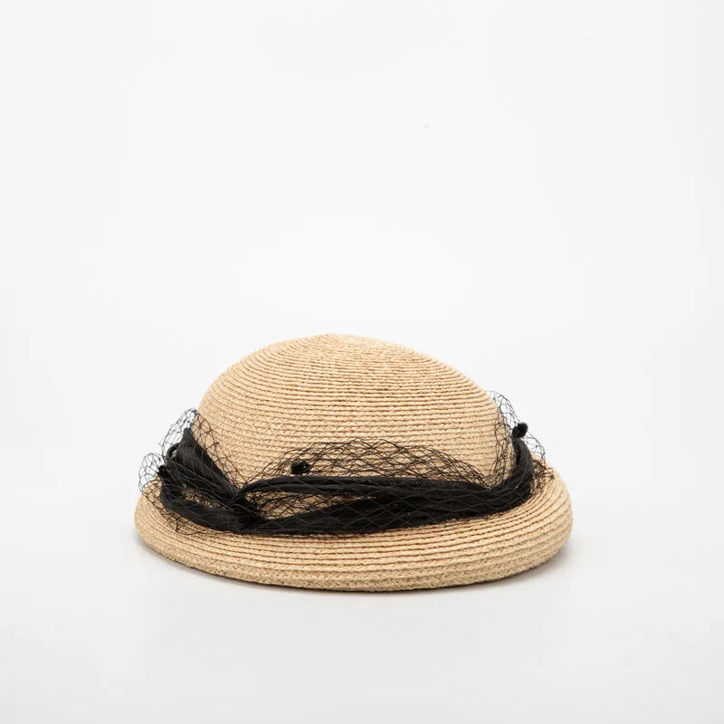 Chapéu Fötr em Ráfia 100% Natural Estilo Francês