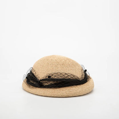 Chapéu Fötr em Ráfia 100% Natural Estilo Francês