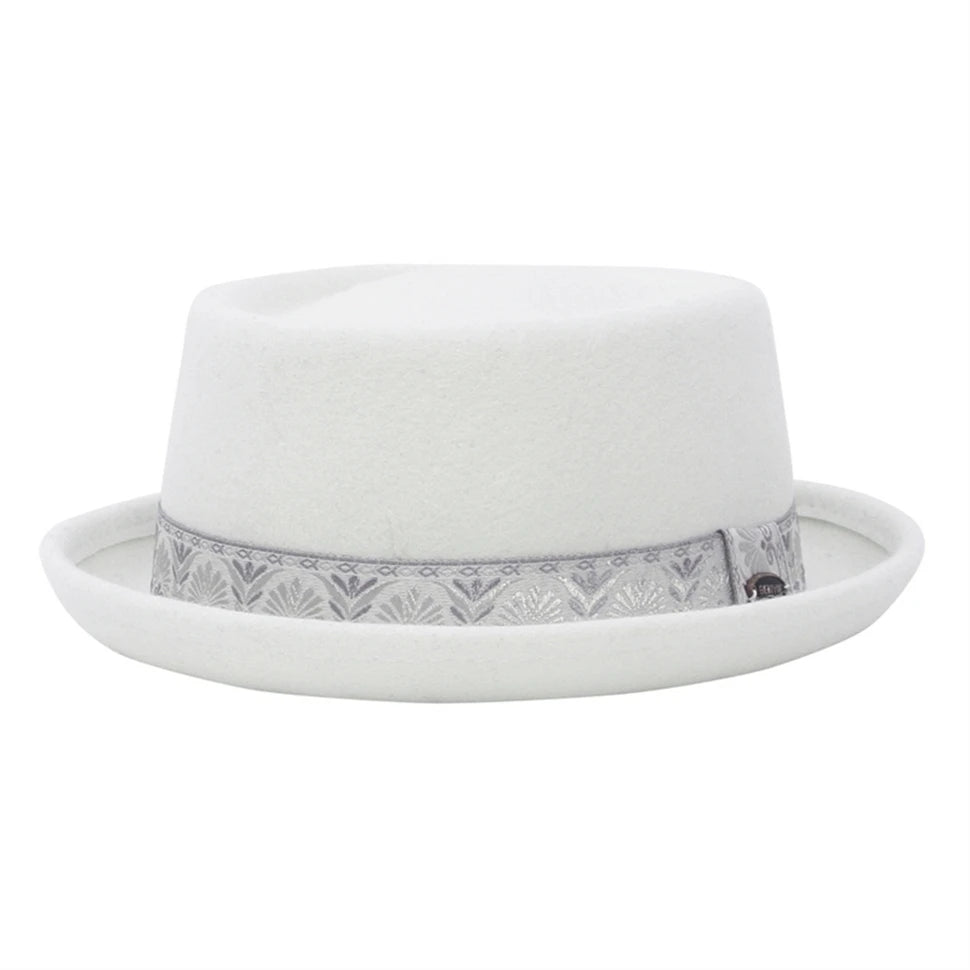 Premium Pork Pie Hat in 100% Pure Wool – Timeless Elegance