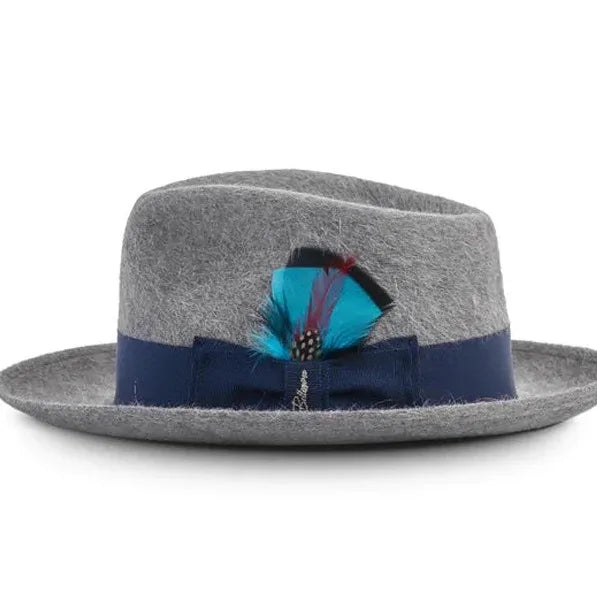 Fedora Retro de Lã Pura com Nó – Estilo Jazz Europeu