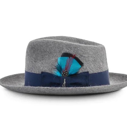 Fedora Retro de Lã Pura com Nó – Estilo Jazz Europeu