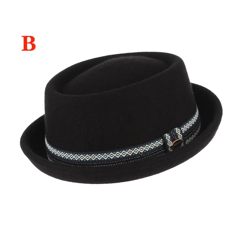 Premium Pork Pie Hat in 100% Pure Wool – Timeless Elegance