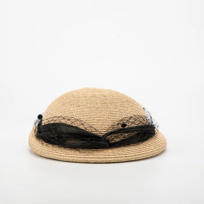 Chapéu Fötr em Ráfia 100% Natural Estilo Francês