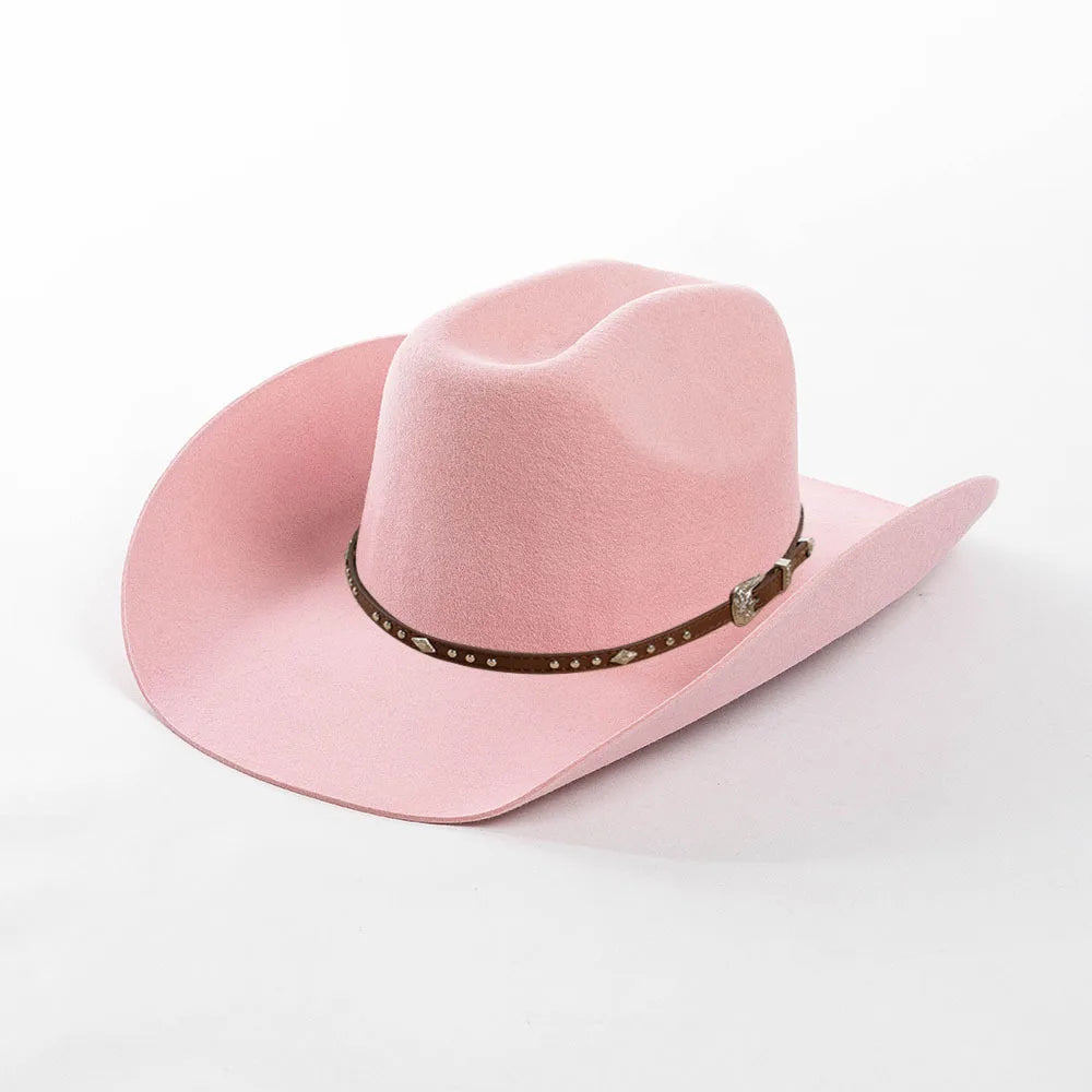 Chapéu Cowboy Lã 100% com Faixa Couro – Estilo Western