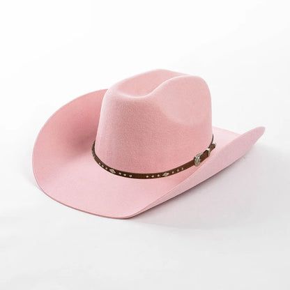 Chapéu Cowboy Lã 100% com Faixa Couro – Estilo Western
