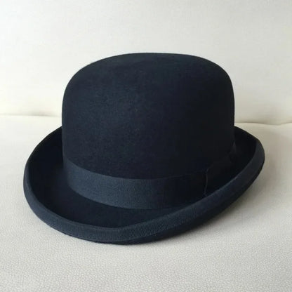 100% wool bowler hat big size 62cm – Victorian derby hat for men and women